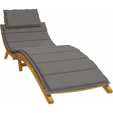vidaXL Coussin de chaise longue gris foncé mélangé 186x58x4 cm tissu (1/5)