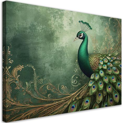 Tableau déco Paon Animaux Oiseau 60x40 (1/5)