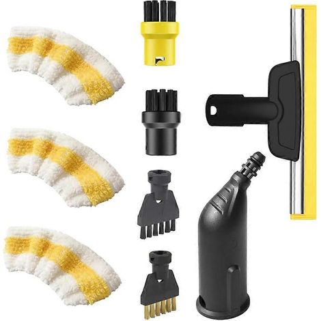 Für Kärcher SC1 SC2 SC3 SC4 SC5 Dampfreiniger: Düse, Rundbürste, Fugenbürsten, Fensterabzieher und Mikrofasertuch (1/5)