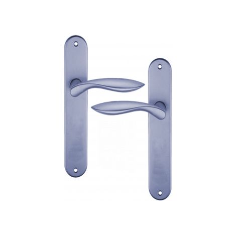 Ouvre&Déco – 2 poignées de porte DETROIT sans trou, aluminium inox entraxe 195 mm
