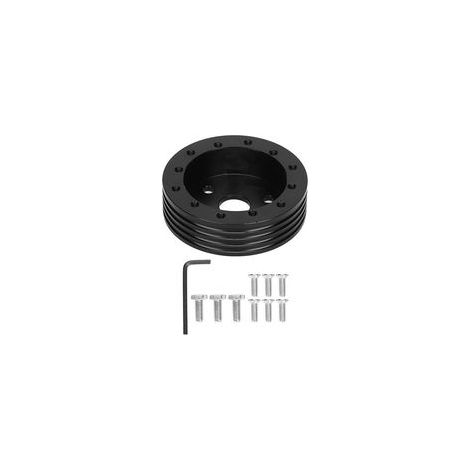 Entretoise de moyeu de volant en aluminium 1 pouce pour 5 roues à 6 trous vers adaptateur 3 trous (noir) (1/4)