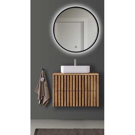 Badmöbel Set 2-teilig Waschtisch 80 cm Eiche Desio-107 (1/5)