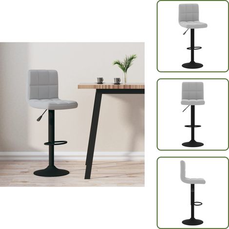 Barhocker Hellgrau Samt - Barhocker - Tresenhocker - Thekenhocker - Barstuhl