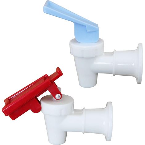 2 rubinetti per refrigeratore d'acqua in plastica bianca (1/2)