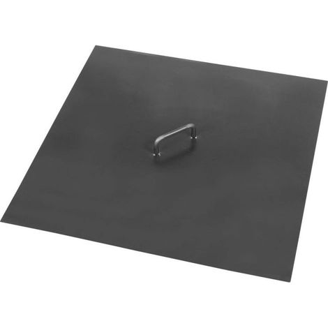 Couvercle pour foyer de jardin, 71,5x71,5cm, acier naturel, CookKing, 111308 (1/3)