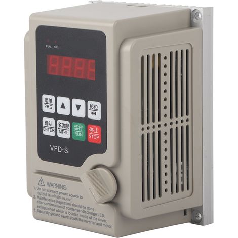 Variateur de fréquence VFD 220V monophasé vers triphasé 0.75kW, convertisseur de vitesse moteur industriel, contrôle précis, sortie 3 phases, entrée 1 phase, 750W (1/5)