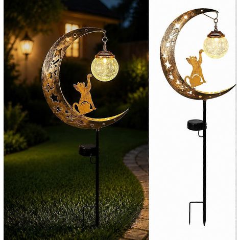 Lampe solaire de jardin Colibri Lune étanche LED demi-lune pour allée terrasse pelouse et décoration extérieure (1/5)