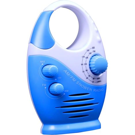 1 radio étanche, haut-parleur de musique, lecteur audio AM, mini radio portable, AM/Radio Bocina Bleu (1/5)