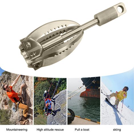 Edelstahl-Karabiner mit Greifhaken für Überlebenstechniken in der Wildnis und Unterwasserbergsteigen (1/5)