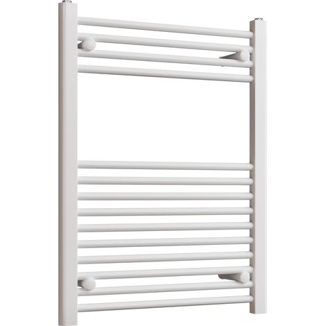 Dalby - White Heated Towel Rail - H800mm x W600mm - Straight (1/3)