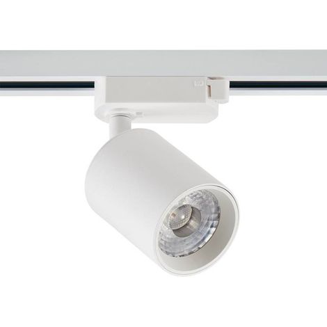 Foco carril Monofásico PIKE RAIL LED blanco 10W, 5-CCT, Triac regulable, 3000-4000-6000K