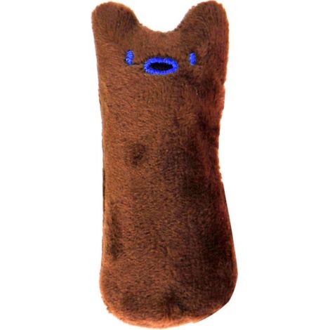 Jouets en peluche à l'herbe à chat, lot de 3 jouets à l'herbe à chat, oreiller créatif pour chat à gratter, tampon à l'herbe à chat, mastication et nettoyage des dents(brun) (1/5)