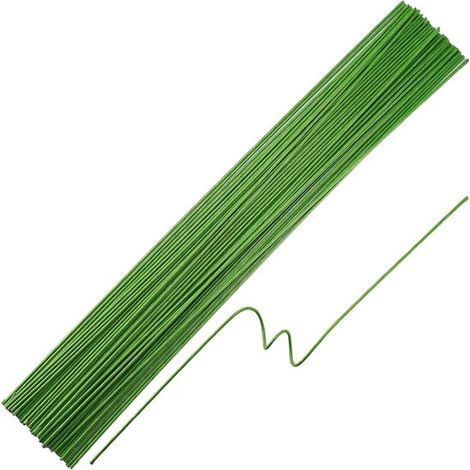 Fil de fer pour fleurs - 50 pièces - Tiges de fleurs - Outil de composition florale - Accessoires pour plantes - 40 cm - Vert clair (1/5)
