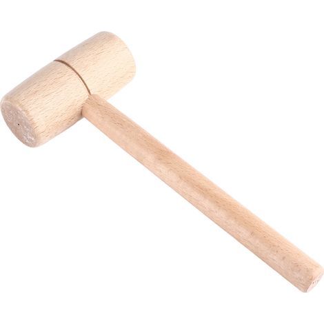 Holzhammer, Zimmermannshammer, massives Buchenholz, runder Kopf, Handwerkzeug für Heimwerkerarbeiten (1/5)