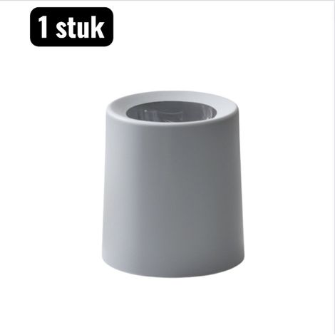 Mini poubelle de bureau avec double compartiment pour cuisine et bureau, design minimaliste, gris (1/5)
