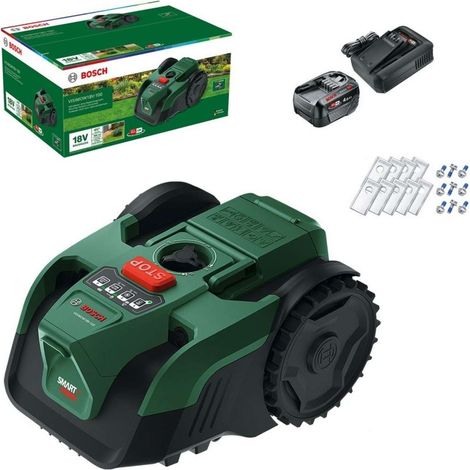Robot de tonte VISIMOW18V-100 Bosch, 1x batterie PBA 18V 4.0Ah et chargeur + 1x replacement blades (1/3)