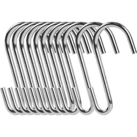 32 robuste S-Haken für den industriellen Einsatz, silberfarben, für Küche, Bad, Büro, Schlafzimmer.
