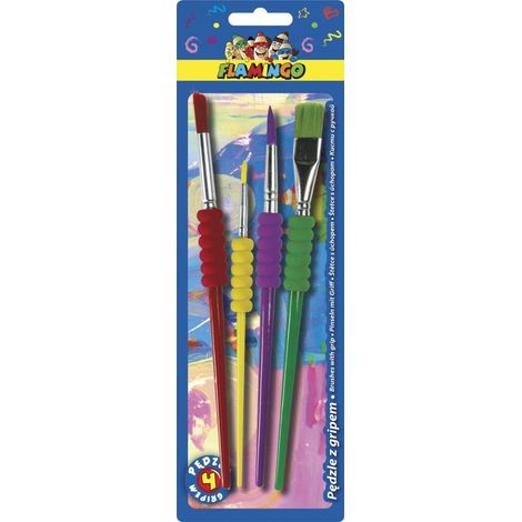 Pennelli Flamingo, 4 pezzi
