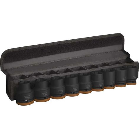 Bosch Juego de 9 llaves de vaso Pro Impact (63 x 56 mm, accesorios profesionales para taladro y destornillador)