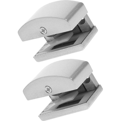 Guide De Porte De Bain Coulissante En Verre, Butoirs Réglables En Caoutchouc Et Alliage D'aluminium, Anti-basculement, Lot De 2 Pièces Pour Salle De Bain