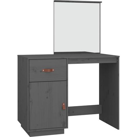 Maison Exclusive - Toeletta Grigia 95x50x134 cm in Legno Massello di Pino (1/5)