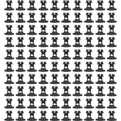 Isolateur, Isolateurs de Type Isolant ABS pour Clôture électrique Boulon de Jardin Agricole 100 Pièces 55 Mm de Longueur 48 Mm de Largeur (Black) (1/5)