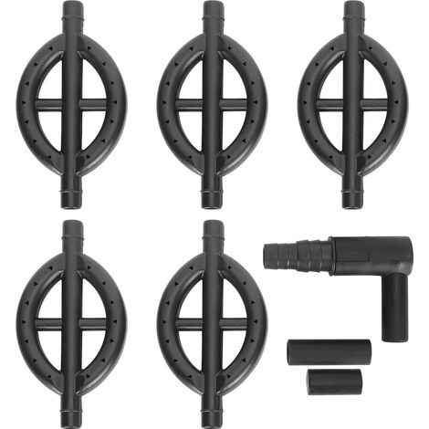 Tube de Pluie pour Filtre Aquarium Noir avec Embouts Spray