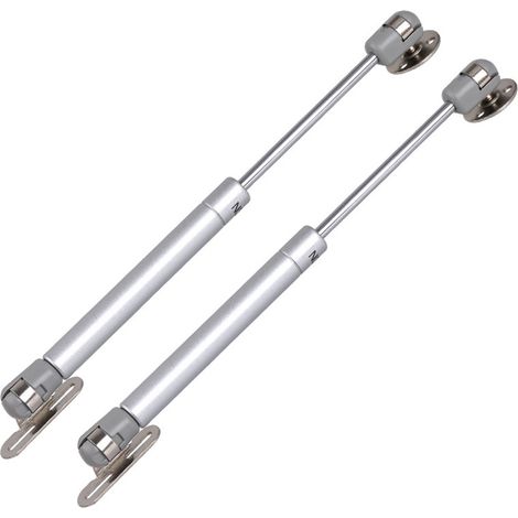 Componenti - Molla a gas - Ferramenta per porte con chiusura ammortizzata - 120 N - Lega di zinco - Argento - Molla a gas telescopica per ante di armadi - Supporto idraulico - Ammortizzatore di sollev (1/4)