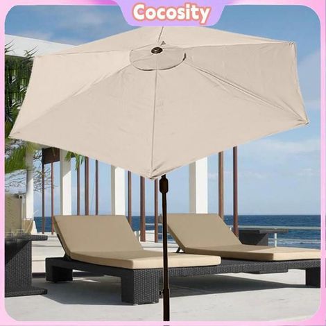 Cocosity Auvent de remplacement pour parasol de terrasse Auvent de remplacement pour parasol de patio, beige, 9,8 piscine jardin (1/5)
