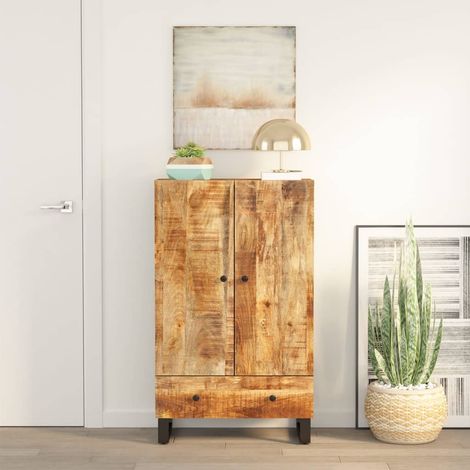 Aparador con cajón hierro y madera maciza mango 60x33x100 cm vidaXL (1/5)