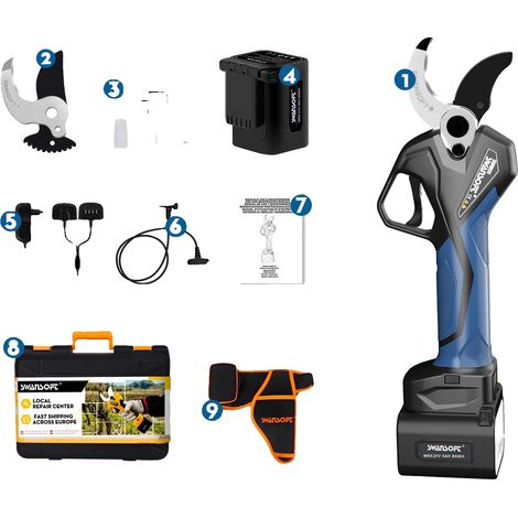 Podadora eléctrica inalámbrica, diámetro de corte ajustable, pantalla LED, Pru40 4ah4ah (1/2)