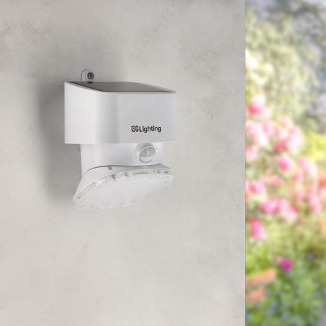 IluminaShop - Aplique LED  Solar White Flat IP44 Sensor Crepuscular / Sensor de movimiento  Blanco Neutro 4000K (1/4)