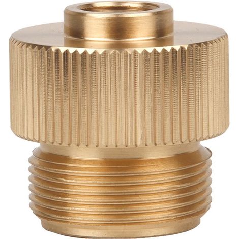 Adaptateur Gaz Propane - Raccord Cuivre Universel pour Bouteille de Camping - Sécurité à Coupure Automatique - 3 x 3 x 3 cm - 1 Pièce (1/5)