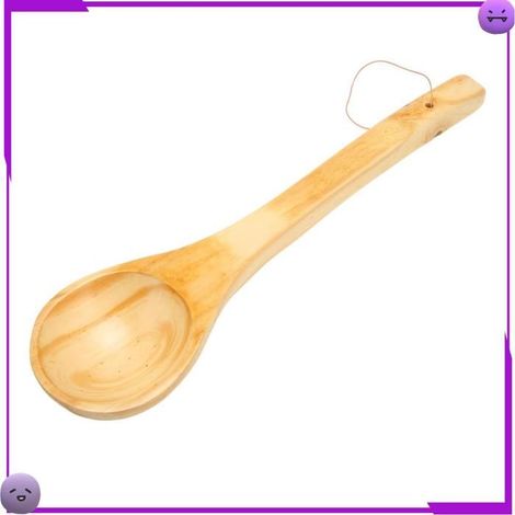 AUCUNE louche de sauna de grande capacité Louche de Sauna en Bois à Long Manche, Cuillère pour Eau Chaude, Soupe et hygiene pieds (1/5)