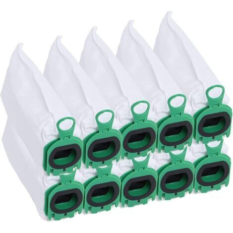 BUNTHAUS PA Sacs d'aspirateur compatibles avec le filtre d'aspirateur Vorwerk Kobold VB100 VB 100 FP100 FP 100, 10 sacs filtrants de rechange (1/4)