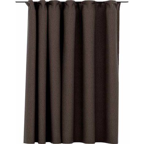 Maison Exclusive - Verdunkelungsvorhang mit Haken Leinenoptik Tau (1/5)