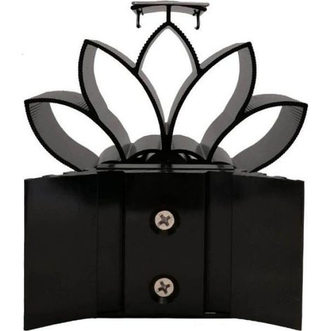 Accessoire de cheminée et poêle, Ventilateur de cheminée à 4 pales avec 2 pinces, tuyau d'échappement en bois, puissance thermique (1/4)