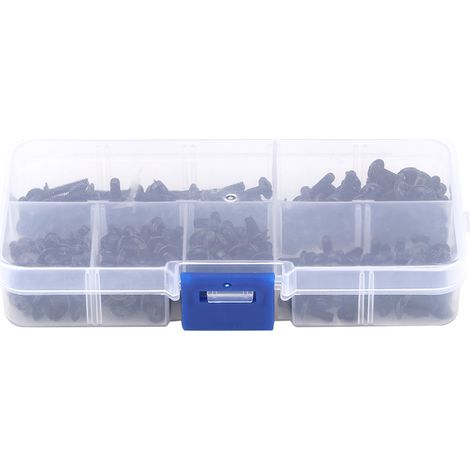 Lot de 300 vis à tête fraisée M3 avec rondelle intégrée, boulons en acier au carbone, assortiment. (1/5)
