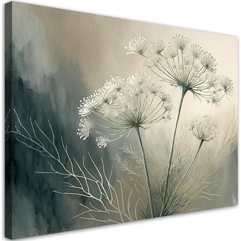 Quadro su tela, Piante botaniche astratte - 60x40 (1/5)