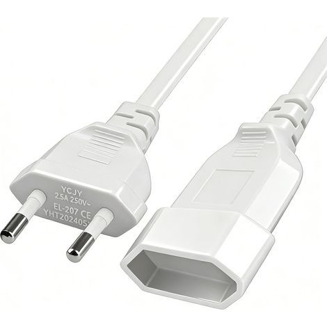 m Euro-Verlängerungskabel, Typ-C-Eurostecker-auf-Typ-C-Buchsen-Verlängerungskabel, Euro-Verlängerungskabel für Fernseher, PC, Monitor, Spielekonsole und Haushaltsgeräte (1/5)