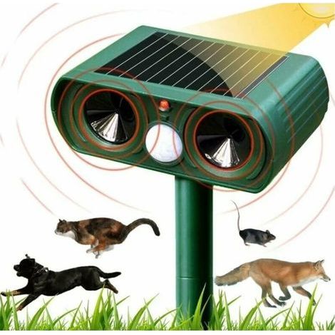 Repulsif Chat Exterieur, Répulsif Chat Ultrason, Repulsif Chat Solaire, Étanche Répulsif Ultrason Anti Rongeurs avec Détecteur de Mouvement pour Chats Chiens Souris Ratons Animaux Sauvages (1/5)