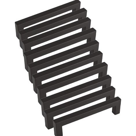 Poignées de meubles de cuisine 128mm – lot de 10 – acier inoxydable Noir – design élégant et durable – vis de fixation fournies (1/5)