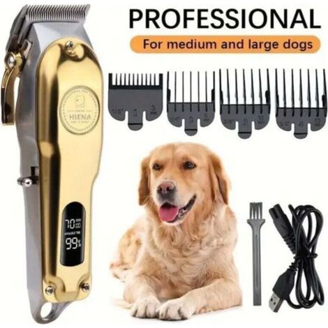 USB rechargeable pet grooming kit, quiet, with sharp blade, skin protector, for dogs and cats, 18650 series lithium battery (1/3)