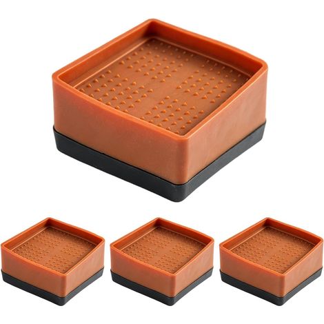 Furniture Lift Risers, Square Bed Frame Extender, Heavy Duty Sofa Elevation Pads, Stackable Household Support Feet, Ideal for Bedroom Living Room Kitchen Laundry Study Apartment Farmhouse 7.8x7.8x4cm (1/5)