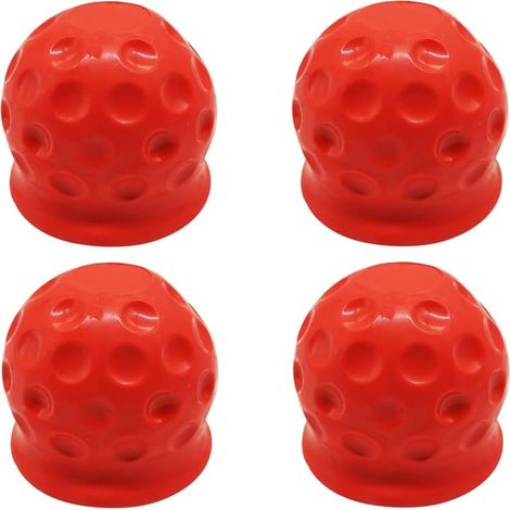Tapa protectora de enganche de remolque de 4 piezas, tapa protectora de enganche de remolque, tapa protectora de rótula, protector de enganche de remolque (rojo)