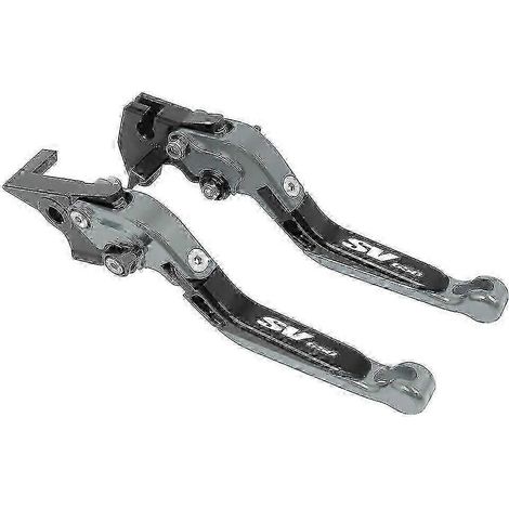 Poignées de guidon uniques pour moto Suzuki SV650/SV650S, réglables, extensibles et pliables (gris-3) (1/5)