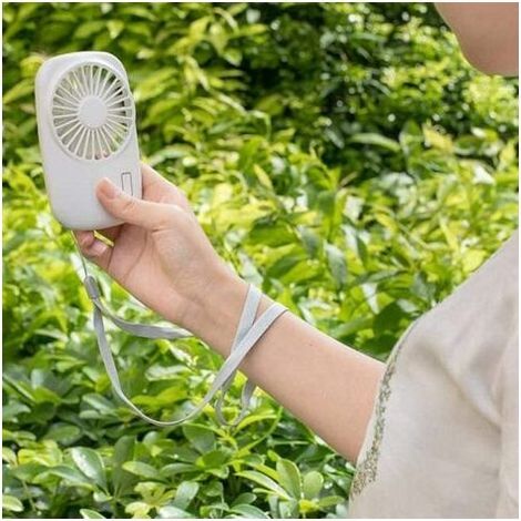 Ventilateur de poche Mini ventilateur Puissant petit ventilateur portable Vitesse réglable USB Rechargeable Refroidissement Blanc (1/5)