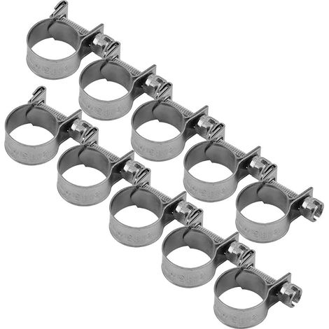 Collier De Serrage Inox 10Mm,Collier Durite Essence,Collier De Serrage 13,Collier De Serrage,Collier De Serrage Tbar 10 Pièces En Acier Inoxydable Mini Tuyau De Conduite De Carburant Pince De Ser