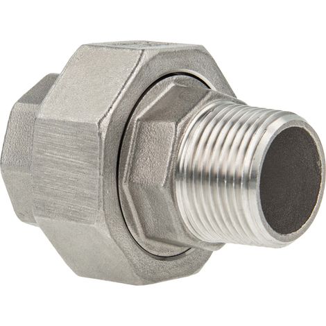 tecuro Verschraubung konisch dichtend Edelstahl V4A (AISI 316), IG x AG 2 1/2 Zoll (1/5)