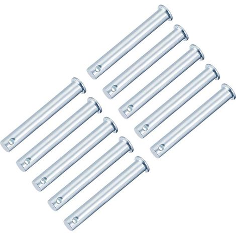 Goupilles trou unique 10mmx80mm Acier zingué tête plate 10 Pcs (1/2)